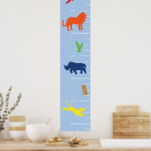 Wachstumstabelle für wild lebende Tiere Poster (Küche)