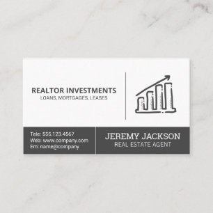 Wachstumstabelle   Real Anwesen Business Card Visitenkarte