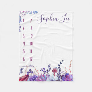 Wachstumsverfolger - Meilenstein - Aquarell mit Fleecedecke