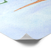 Wachsweiser, leichter Wasserfarbeneffekt Poster (Ecke)