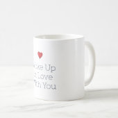 Wachte mit dir verliebt auf rotes Herz Kaffeetasse (VorderseiteRechts)