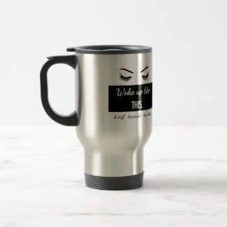 Wachte wie diese Eyelashes-Tasse im rostfreien Reisebecher