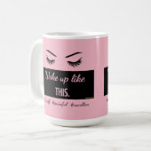 Wachte wie diese Eyelashes-Tasse mit Kaffeetasse (Vorderseite Links)