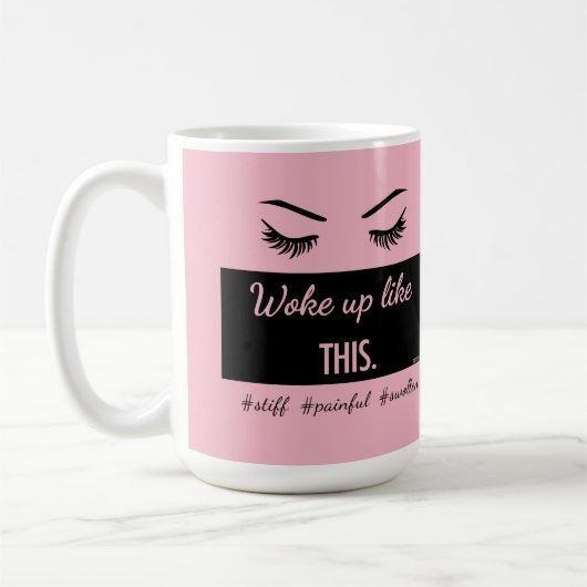 Wachte wie diese Eyelashes-Tasse mit Kaffeetasse (Links)