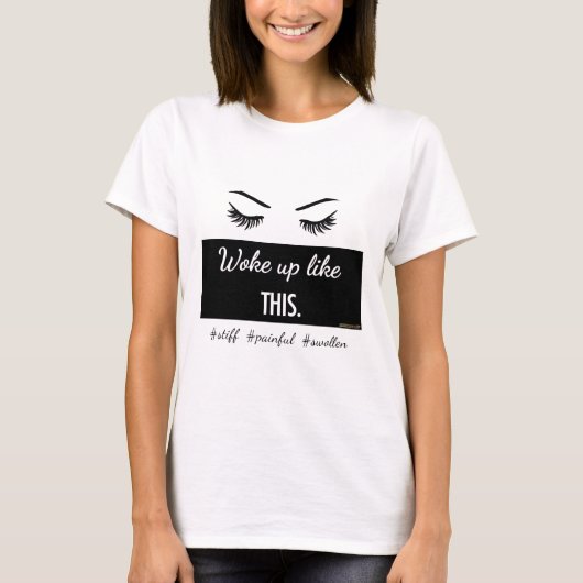 Wachte wie dieser Eyelashes-T - Shirt auf (Vorderseite)