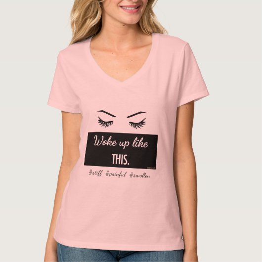 Wachte wie dieser Eyelashes-T - Shirt auf (Vorderseite)