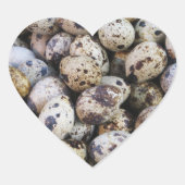 Wachteier Herz-Aufkleber (Vorderseite)