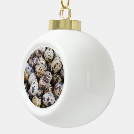 Wachteier Keramik Kugel-Ornament (Rechts)