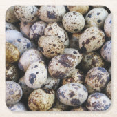 Wachteier Rechteckiger Pappuntersetzer (Vorderseite)