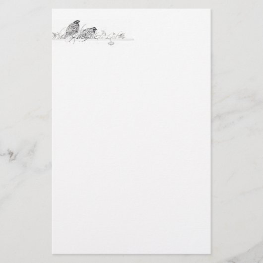 Wachtel-Briefpapier Briefpapier (Vorderseite)