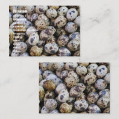 Wachtel-Eier Visitenkarte (Vorne/Hinten)