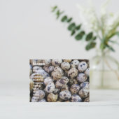 Wachtel-Eier Visitenkarte (Stehend Vorderseite)