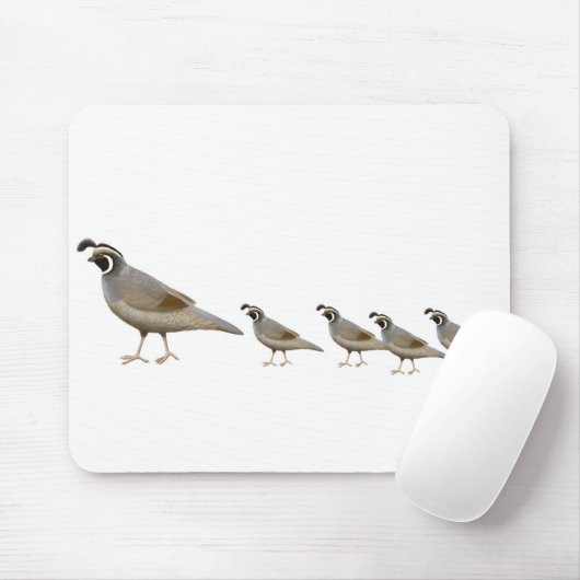 Wachtel-Familie Mousepad (Mit Mouse)