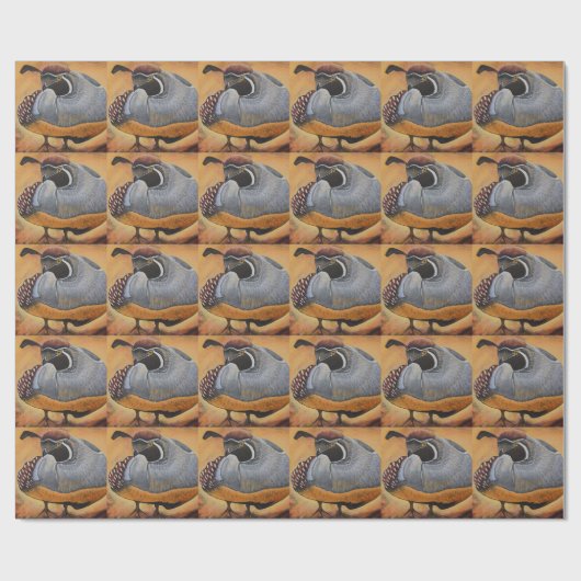 Wachtel-Geschenk-Packpapier Geschenkpapier (Flach)