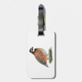 Wachtel-Hahn Gepäckanhänger (Rückseite vertikal)