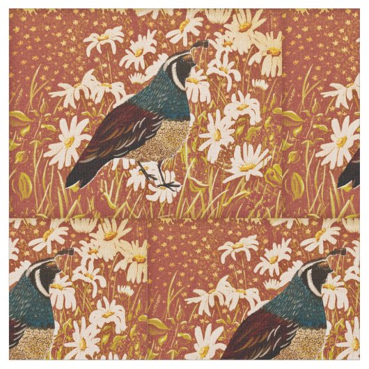 Wachtel im Fall Stoff (Nahaufnahme)