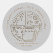 Wachtel Runder Aufkleber (Vorderseite)