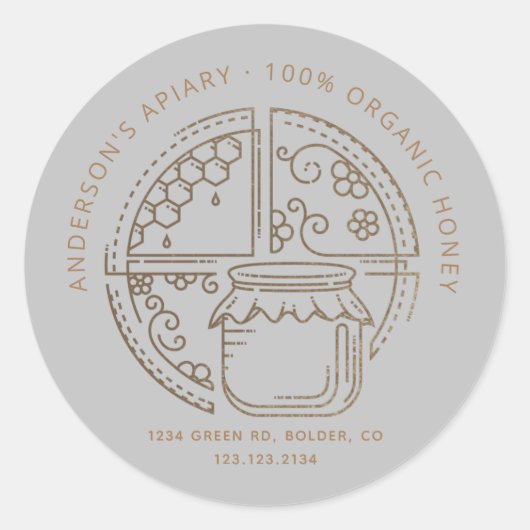 Wachtel Runder Aufkleber (Vorderseite)