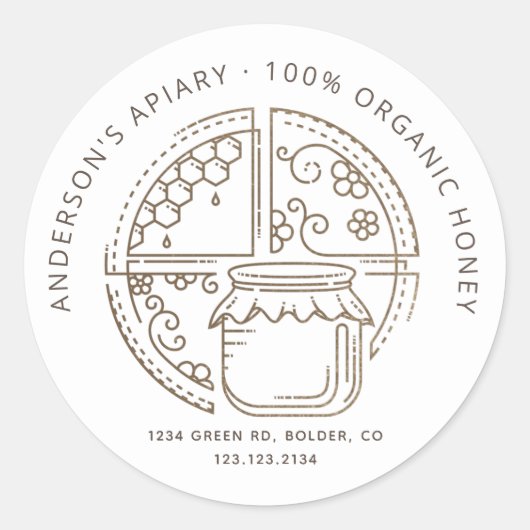 Wachtel Runder Aufkleber (Vorderseite)