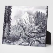 Wachtel und Berge Plaque Fotoplatte (Seite)