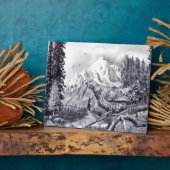 Wachtel und Berge Plaque Fotoplatte (Seite)