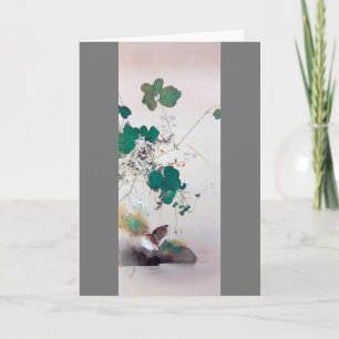 Wachtel und Herbst-Blume, Watanabe Seitei Karte