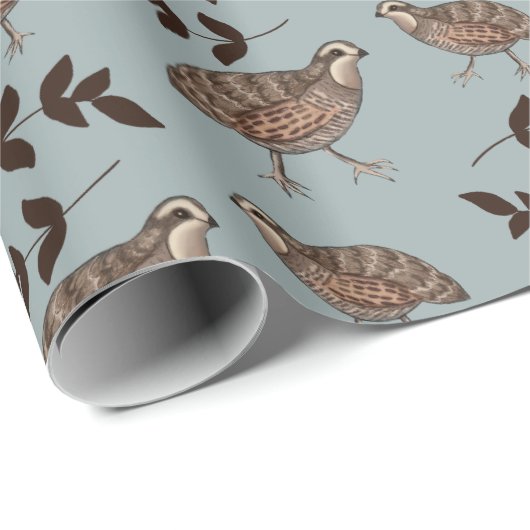 Wachtel-und Sprig-Geschenk-Verpackung Geschenkpapier (Rolleneckpunkt)