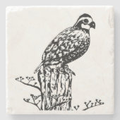 Wachtel-Untersetzer Steinuntersetzer (Vorderseite)