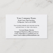 Wachtel-Visitenkarte Visitenkarte (Rückseite)