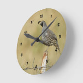 Wachtel-Wanduhr Runde Wanduhr (Winkel)