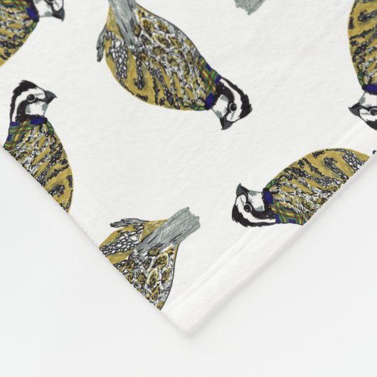 Wachtel-Wurf-Decke Fleecedecke (Ecke)