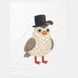 Wachteldecke mit Zylinder und Zebrastreifenmuster Fleecedecke