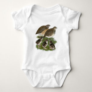 Wachtelfamilie der Gattung Coturnix Baby Strampler