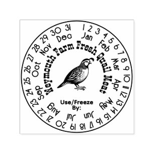 Wachtelhof Fleisch Eier Frische Kalender Datum #3S Permastempel