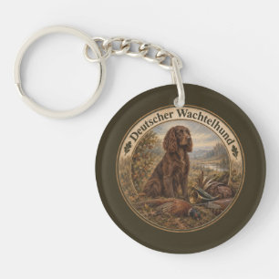Wachtelhund Jagdkunst, Deutscher Wachtelhund Schlüsselanhänger