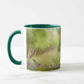 Wachteln in einer Wiesen-Wecker-Tasse Tasse (Links)