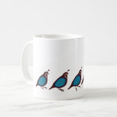 Wachteln Kaffeetasse (Vorderseite Links)