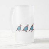 Wachteln Mattglas Bierglas (Vorderseite Links)