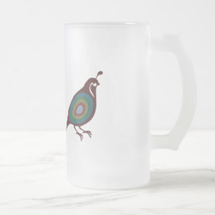 Wachteln Mattglas Bierglas