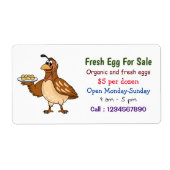 Wachteln mit Eiern Cartoon Frischeier zum Verkauf (Vorne)