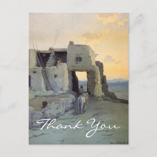 Wachtels Abend, Pueblo von Walpi Postkarte (Vorderseite)