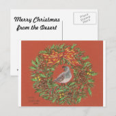Wachtelwüste Weihnachtskarte Feiertagspostkarte (Vorne/Hinten)