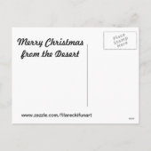Wachtelwüste Weihnachtskarte Feiertagspostkarte (Rückseite)