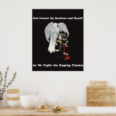 Wächter Angel mit Feuerwehrmann Poster (Küche)