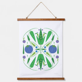 Wächter der Blueberries Holzteppiche Wandteppich Mit Holzrahmen