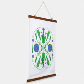 Wächter der Blueberries Holzteppiche Wandteppich Mit Holzrahmen (Gewinkelt)