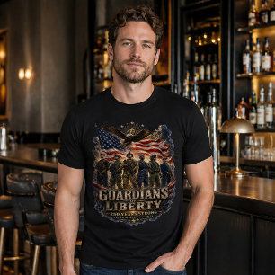 Wächter der Freiheit Amerika 250 Militär-Tribut T-Shirt