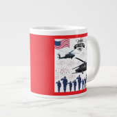 Wächter der Freiheit hellrot Jumbo-Tasse (Vorderseite Rechts)