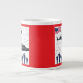 Wächter der Freiheit hellrot Jumbo-Tasse (Vorderseite)