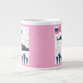 Wächter der Freiheit rosa Jumbo-Tasse (Vorderseite)